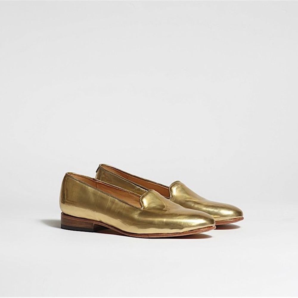 Dieppa Restrepo Dandy Lagos gold leather loafers